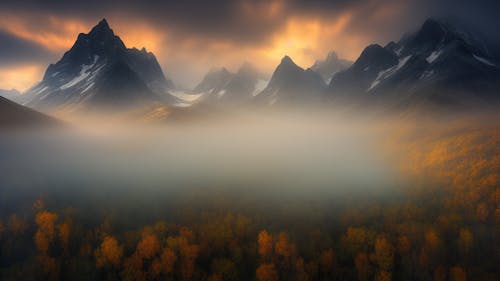 Kostnadsfri bild av bergen, dimmig, falla