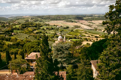 Clouds over Village in Countryside