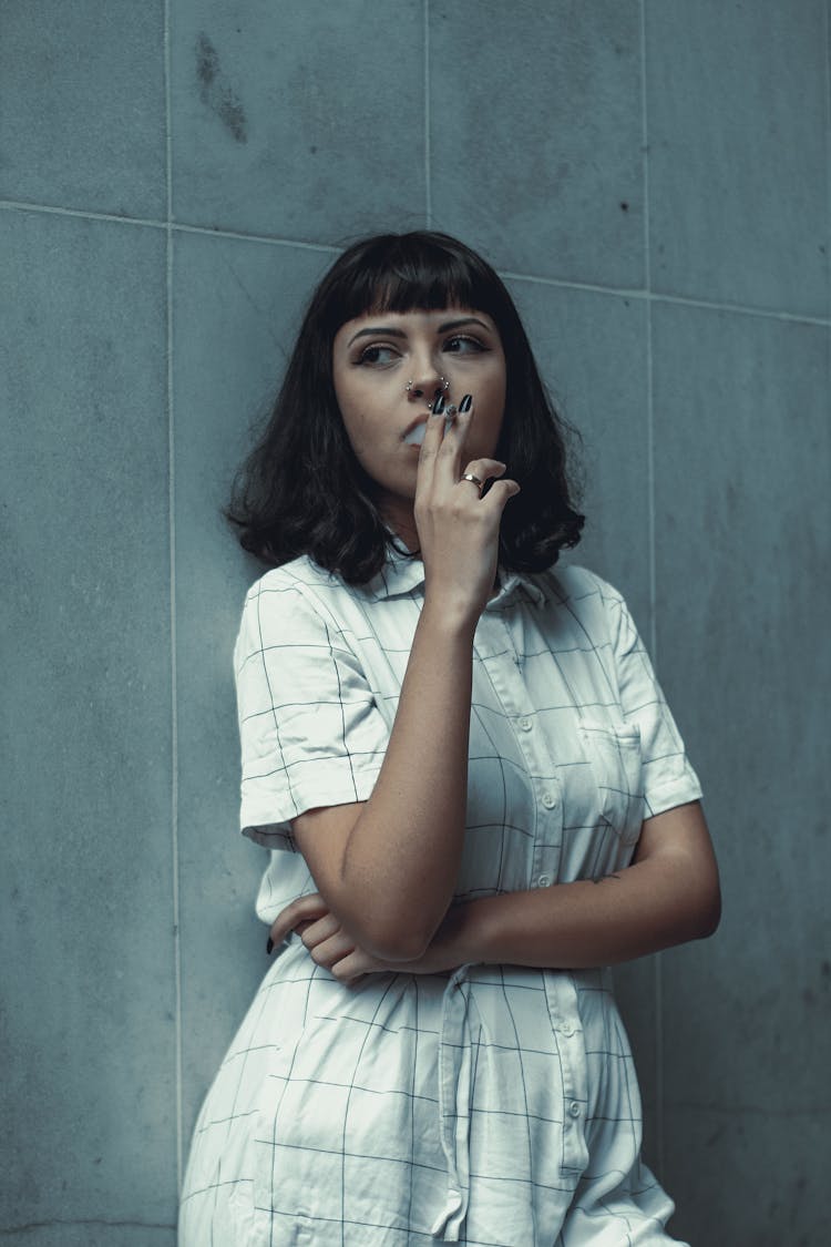 Young Woman Smoking 