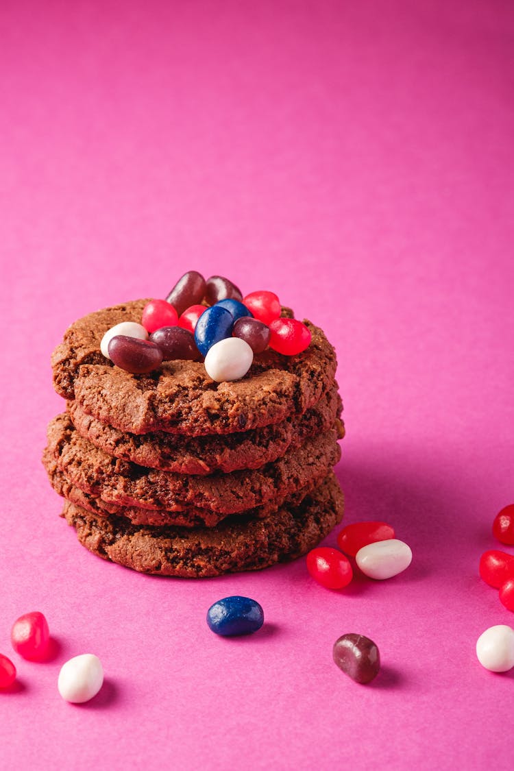 Stack Of Chocolate Cookies 