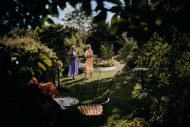 Two Women In A Garden