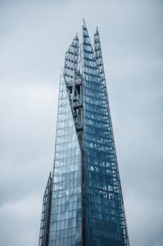 Striking view of The Shard in London, showcasing modern architecture and urban elegance.