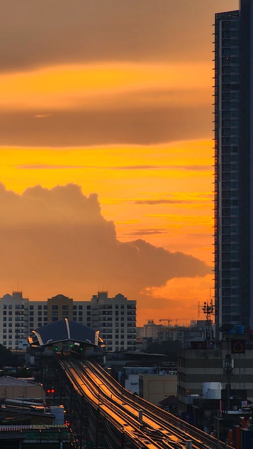 Scenic View of City Sunset