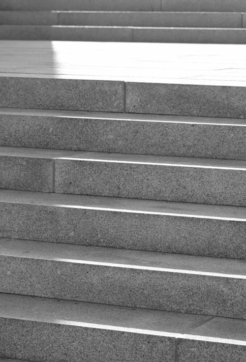 Closeup of Gray Granite Steps