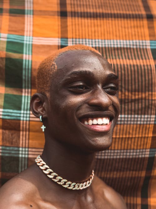 Young Man with Dyed Orange Hair 