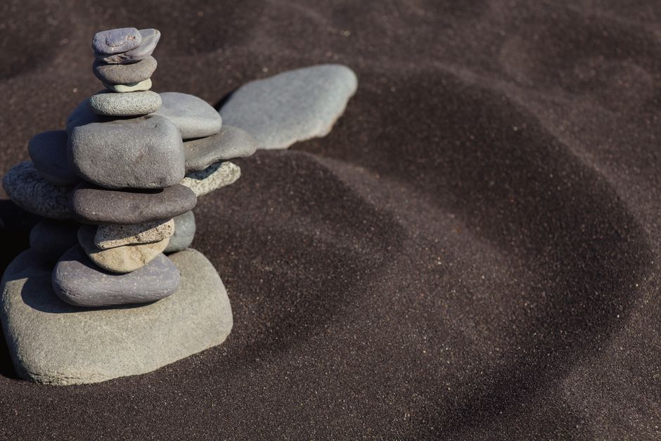 stack of smooth river stones