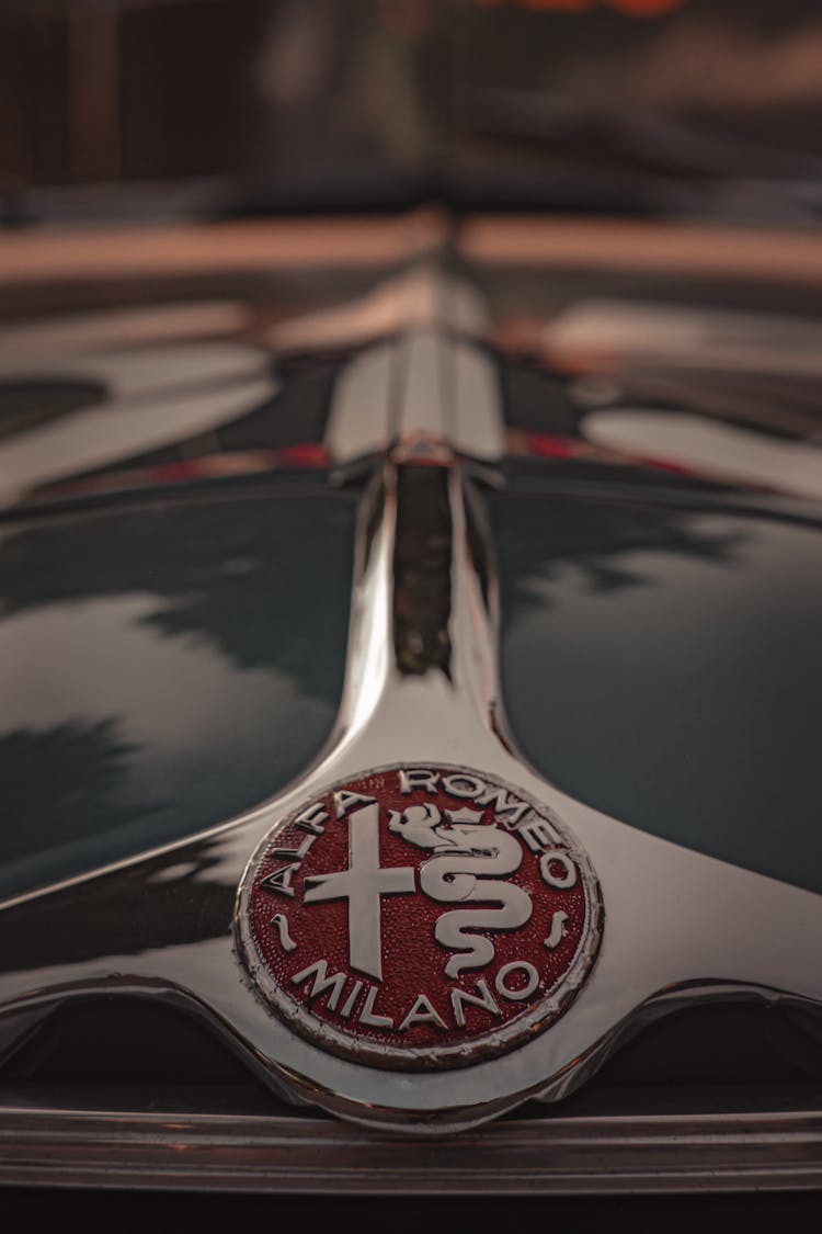 Silver Decal In Close-up Photography