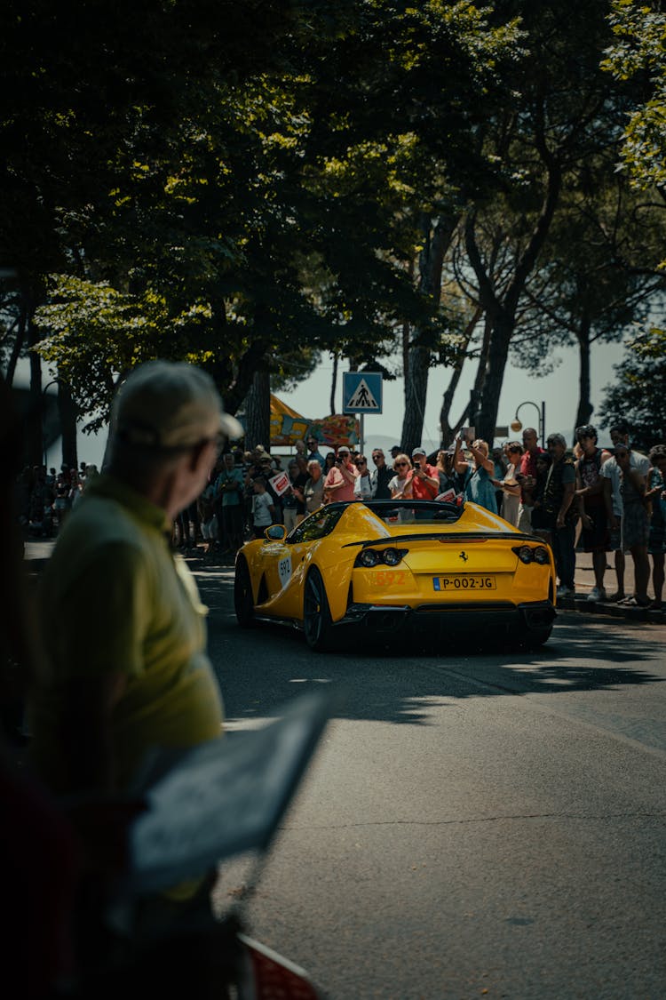 Modern Sport Car On City Road