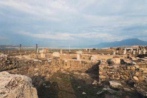 Ancient Ruins under Blue Sky