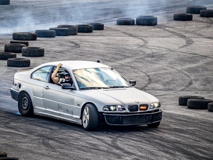 Bmw Car Drifting On Race Tarck