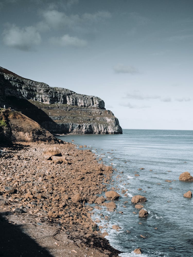 Limestone Cliffs In Llandudno, Wales 