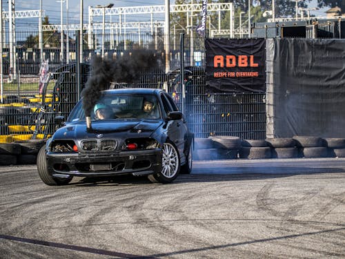 BMW Car Drifting on Race Track