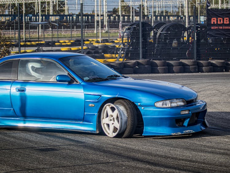 Car Drifting On Race Track