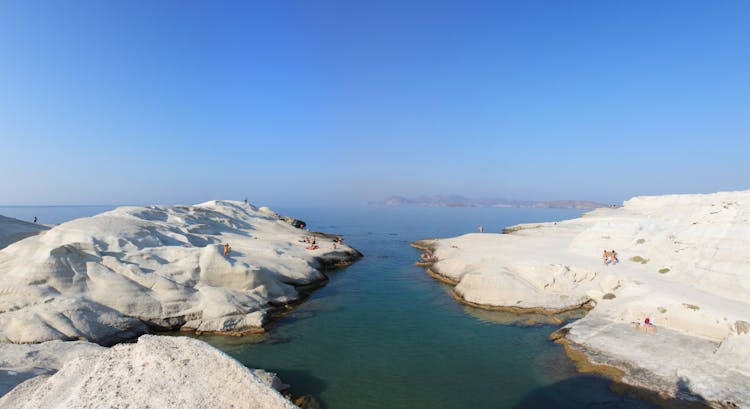 People Around River In Winter