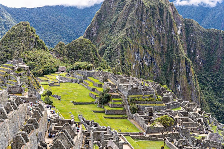 Rocky Mountain Landscape And Ancient Architecture