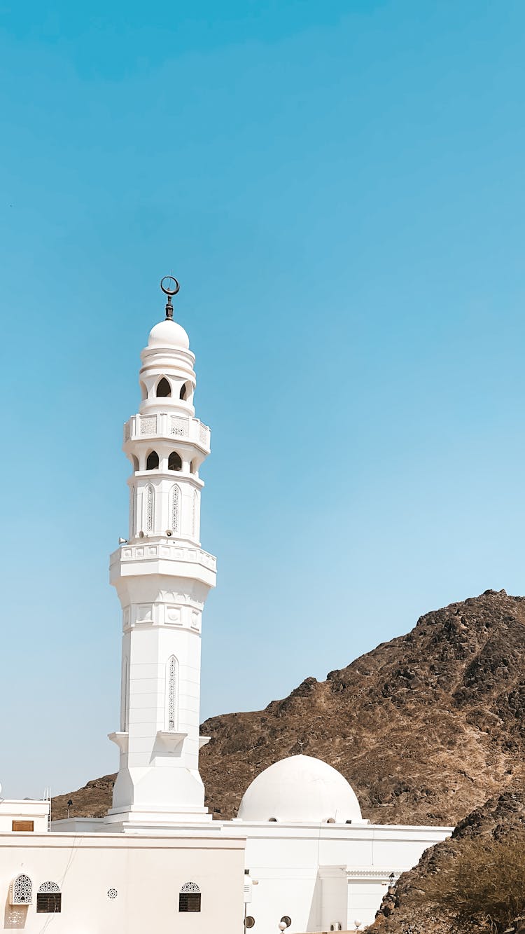 Marble Minaret With Moon Symbol