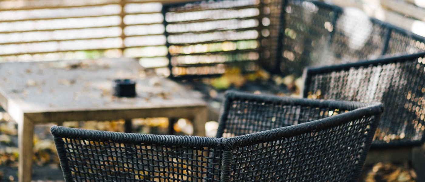 Inviting outdoor patio set up for Houston fall entertaining