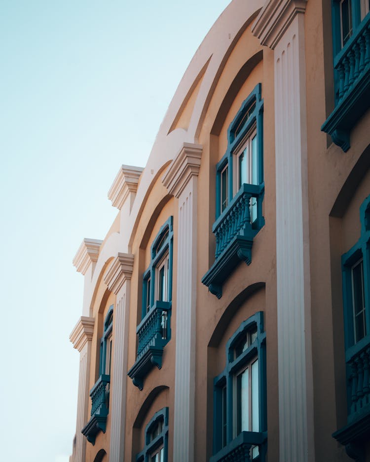 Decorated Building With Windows