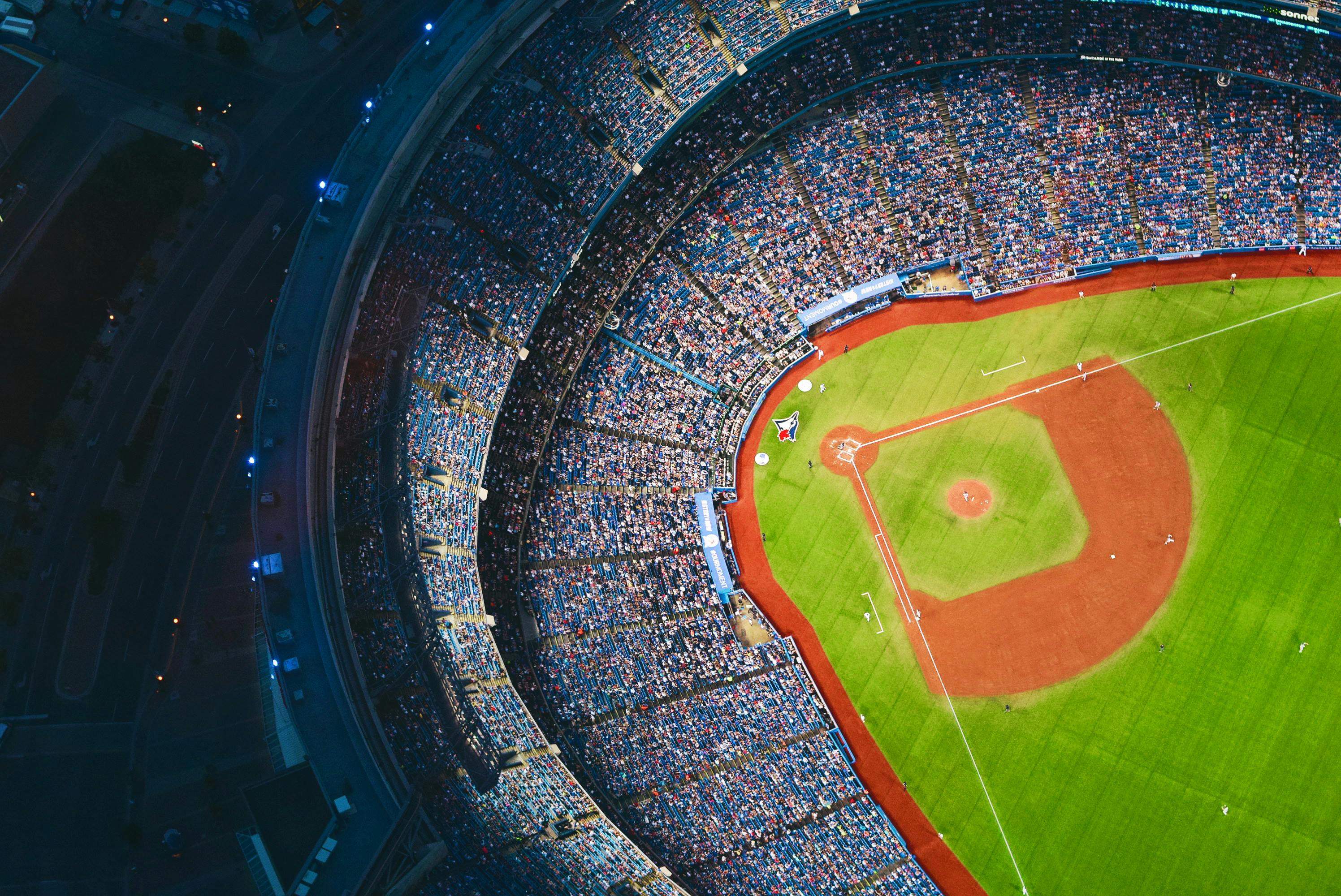 Aerial View of Sports Stadium during Daytime