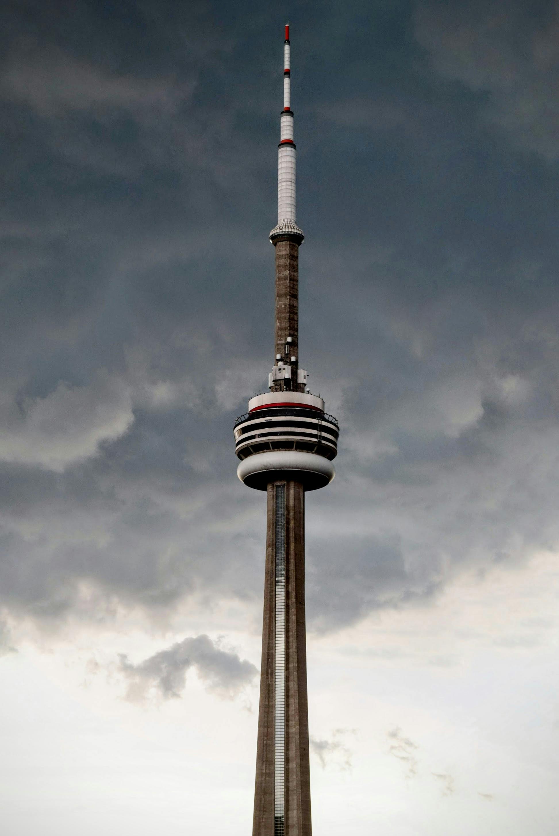 Cn Tower in Toronto Canada at Night  Free Stock Photo