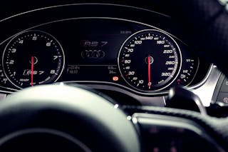 Person Showing Audi Rs 7 Speedometer