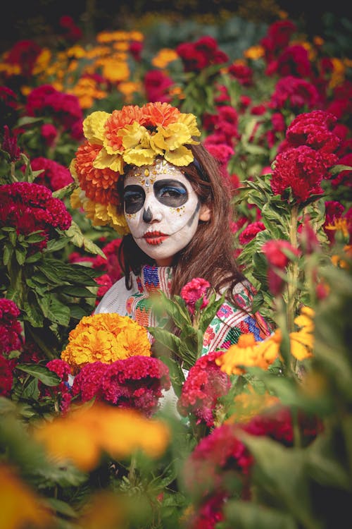 Kostnadsfri bild av ansiktsfärg, blommor, fält