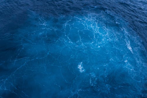 Top View Shot of Blue Water