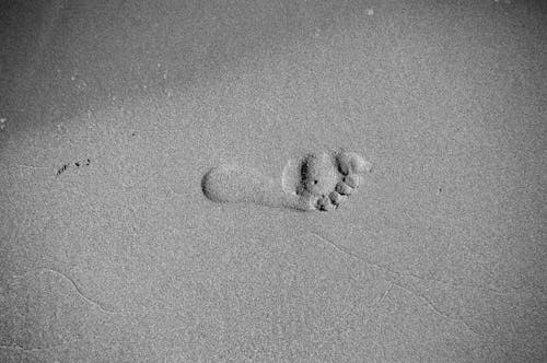 Free Footprint in Sand Stock Photo