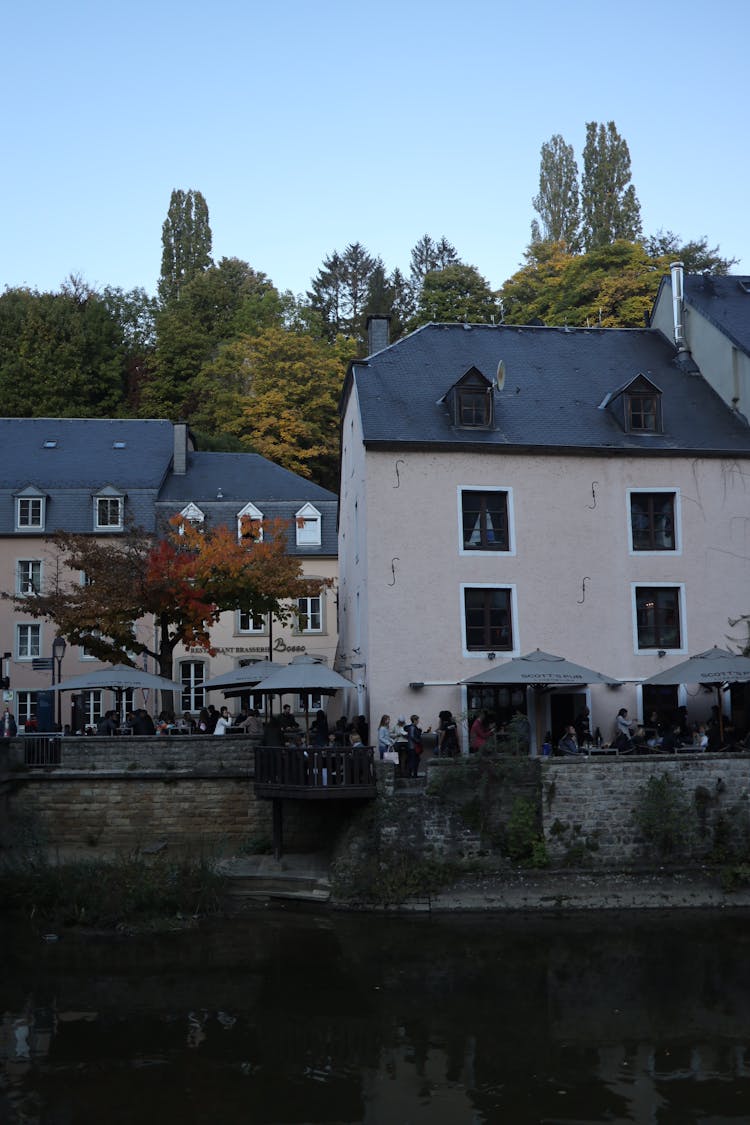 Buildings On River Bank