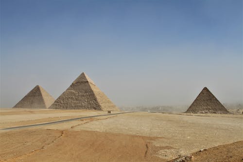 Pyramids Under Blue Sky