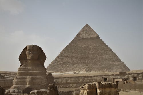 Sphinx by Great Pyramid of Giza