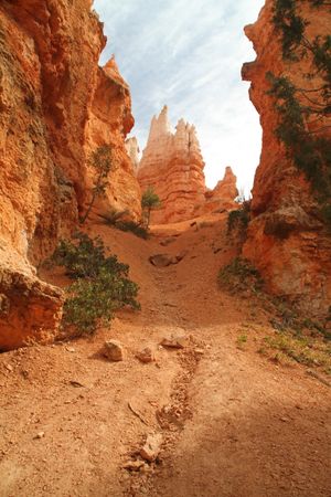 Eroded hoodoo spires in an arid basin, photo by Diego Ferrari on Pexels