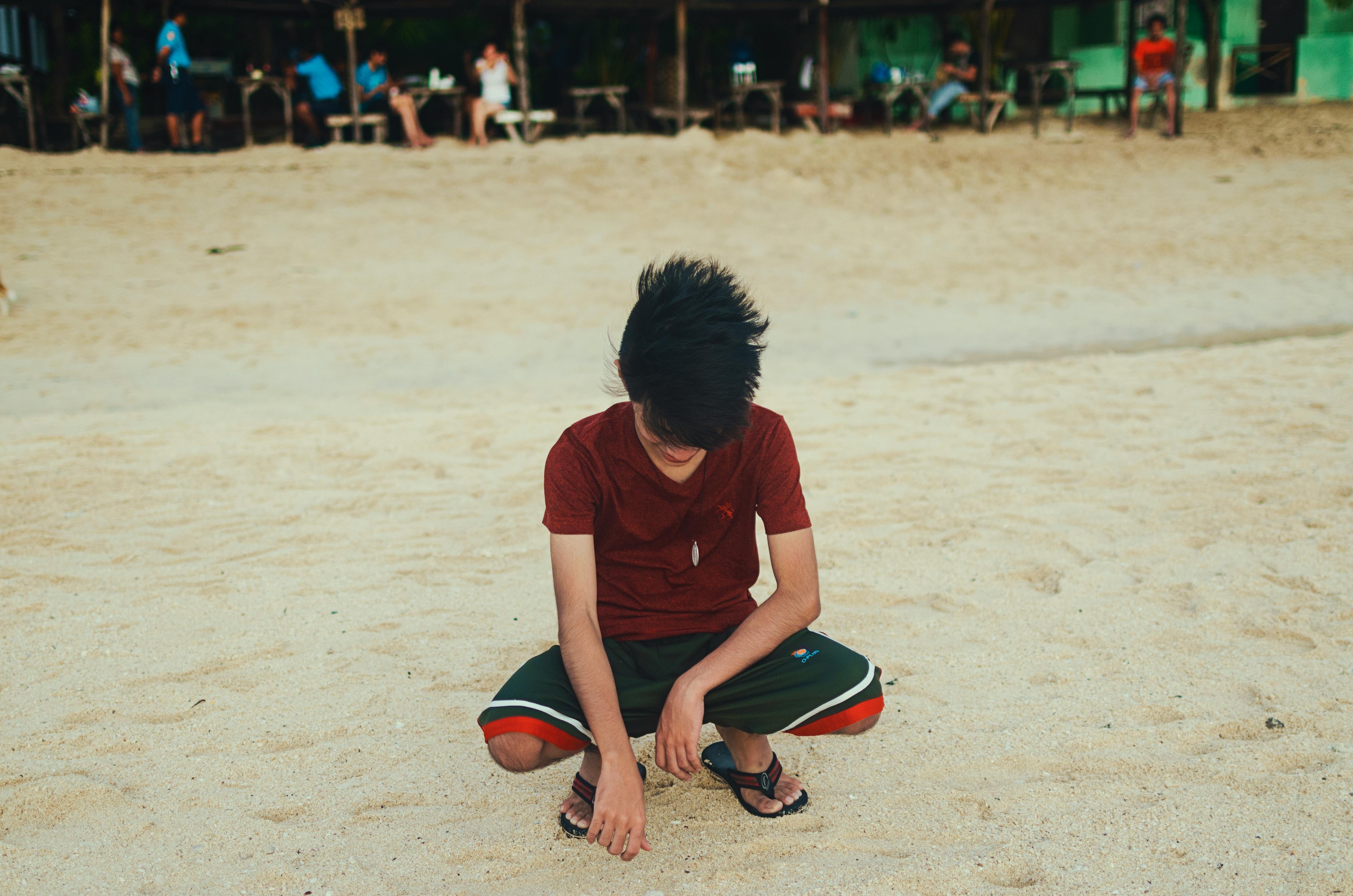 Free stock photo of beach, sand, smile