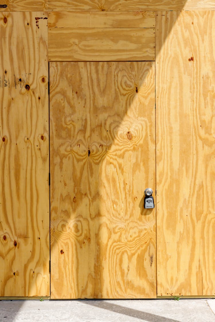 A Closed Wooden Door