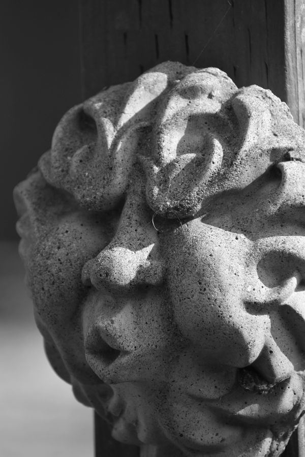 Monochrome close-up of an abstract stone sculpture — wr heustis on Pexels