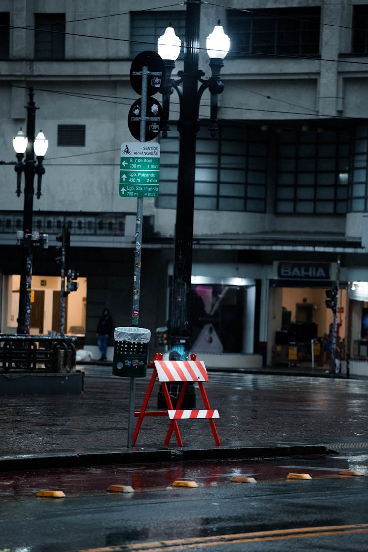 Barrier On Sidewalk