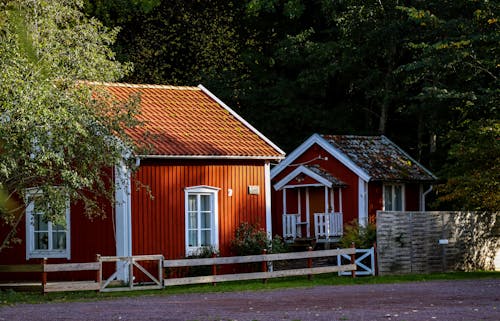 Wooden House in Village