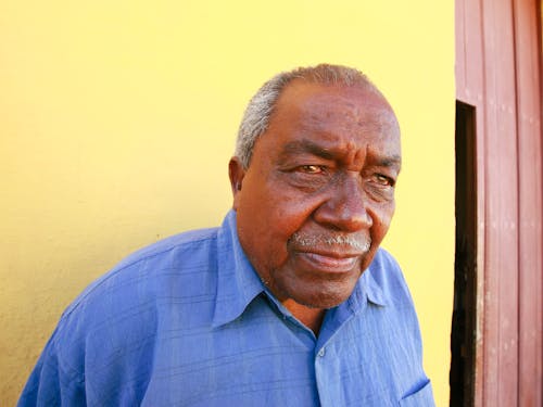 Kostenloses Stock Foto zu afroamerikanischer mann, graue haare, hemd