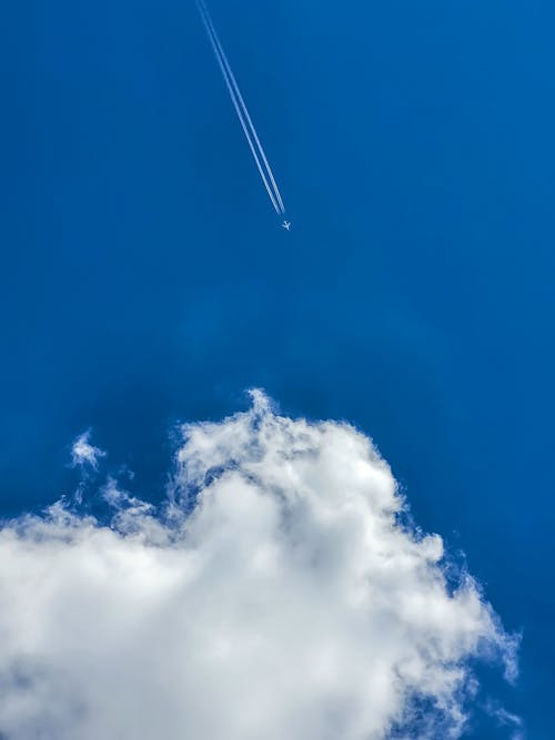 Immagine gratuita di aeroplano, azzurro, bel cielo