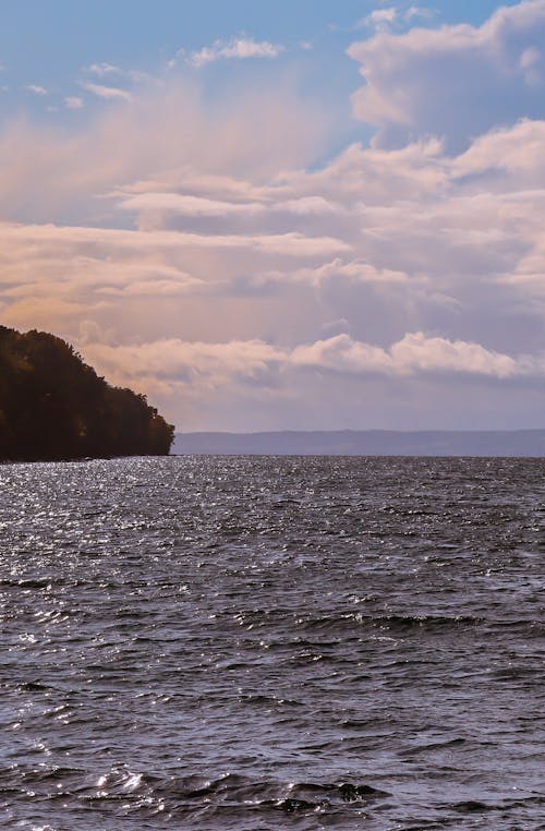 Body of Water Under Cloudy Sky