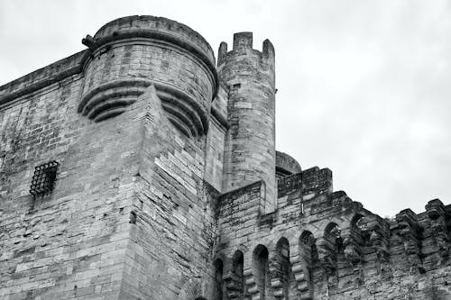 Low Angle Shot of a Castle Tower