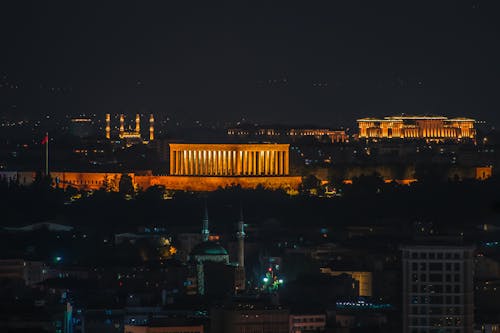 城市, 夜间, 市容 的 免费素材图片