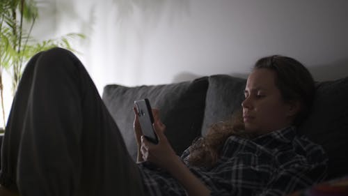 A Woman using Smartphone 