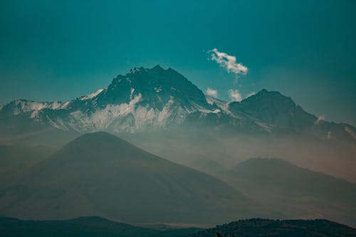 Snow Covered Mountain Under Blue Sky