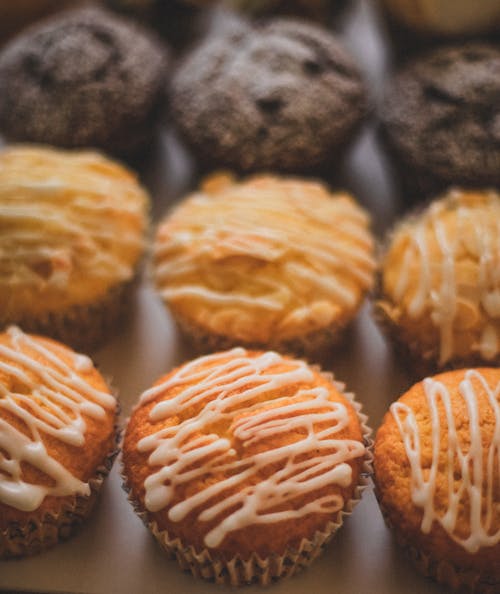 Close-Up Shot of Delicious Cupcakes