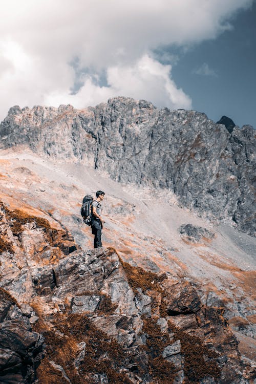 Imagine de stoc gratuită din alpinist, drumeție, fotografiere verticală