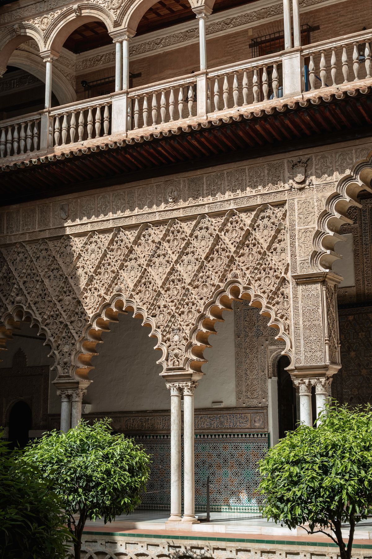 Mudéjar plaster lacework in the Real Alcázar of Seville