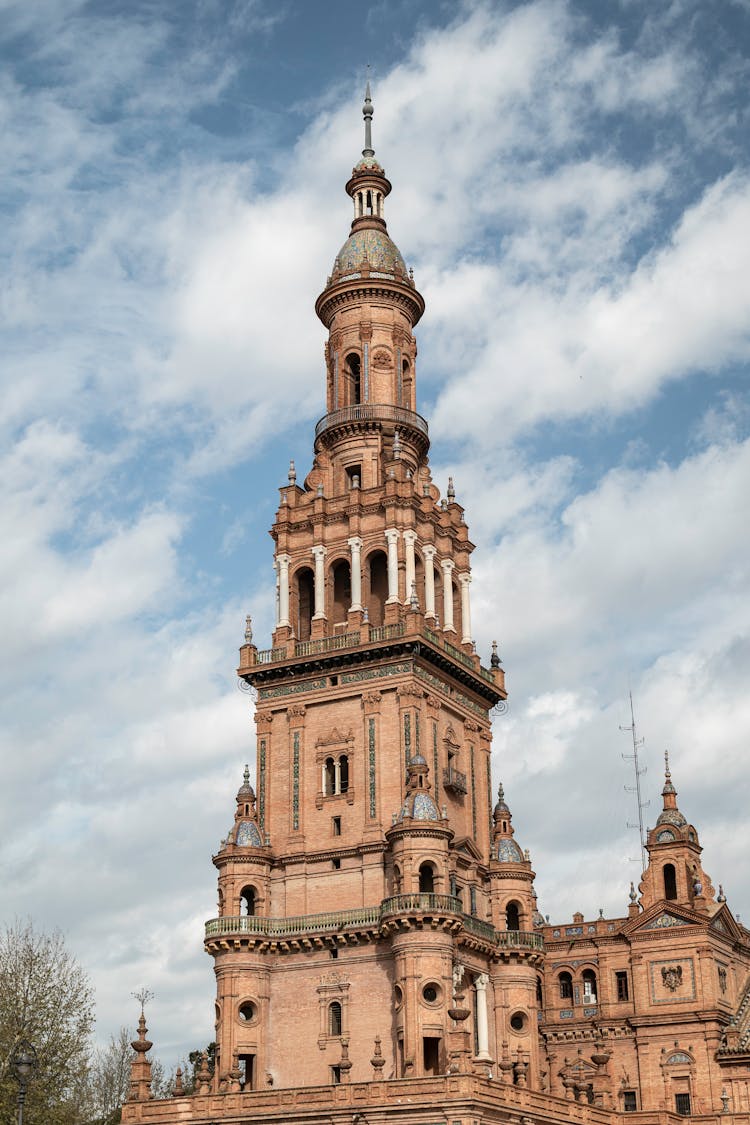 Low Angle Shot Of The North Tower In Seville Spain