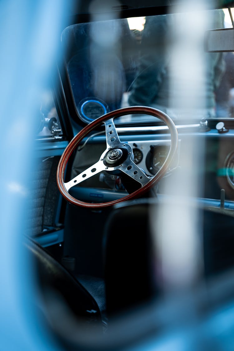 The Interior Of A Vintage Car