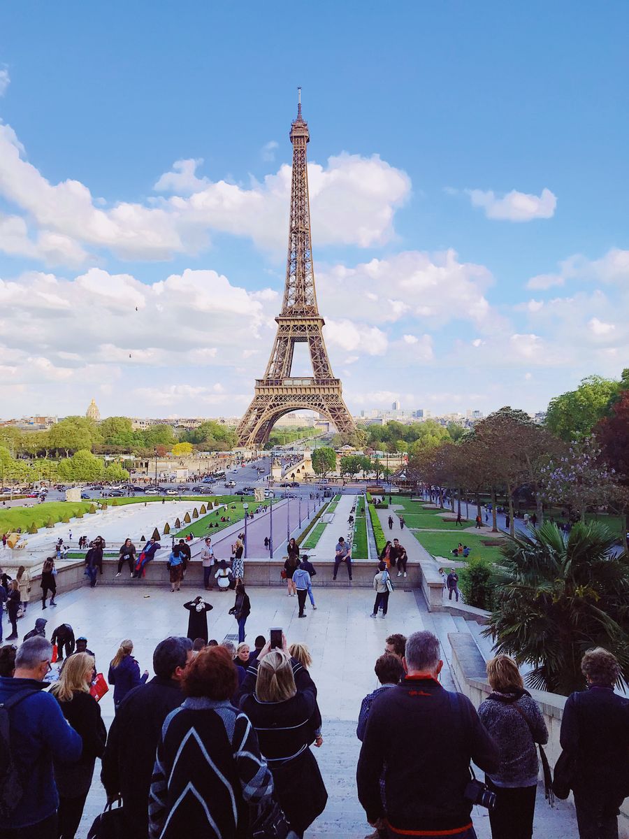 Tourist at Eiffel Tower, Paris